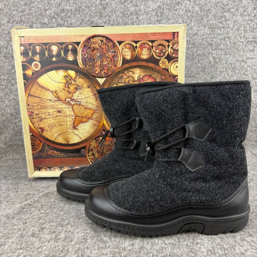 ✅Womens 7M Wanderlust Canada Alpine Grey Pull On Waterproof Winter Snow Boots - Picture 1 of 14